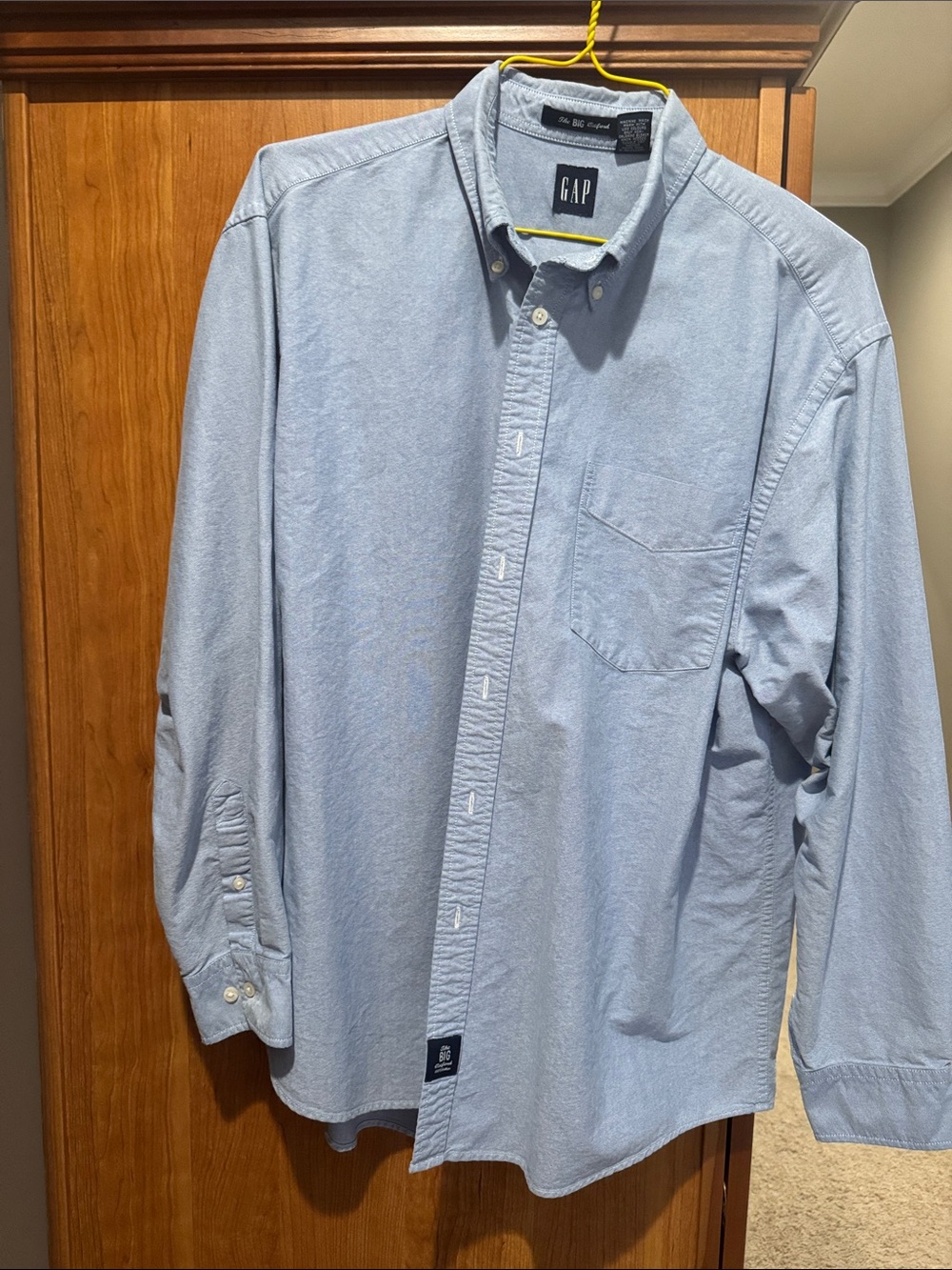 GAP Men's Pale Blue Oxford Button-Down Shirt